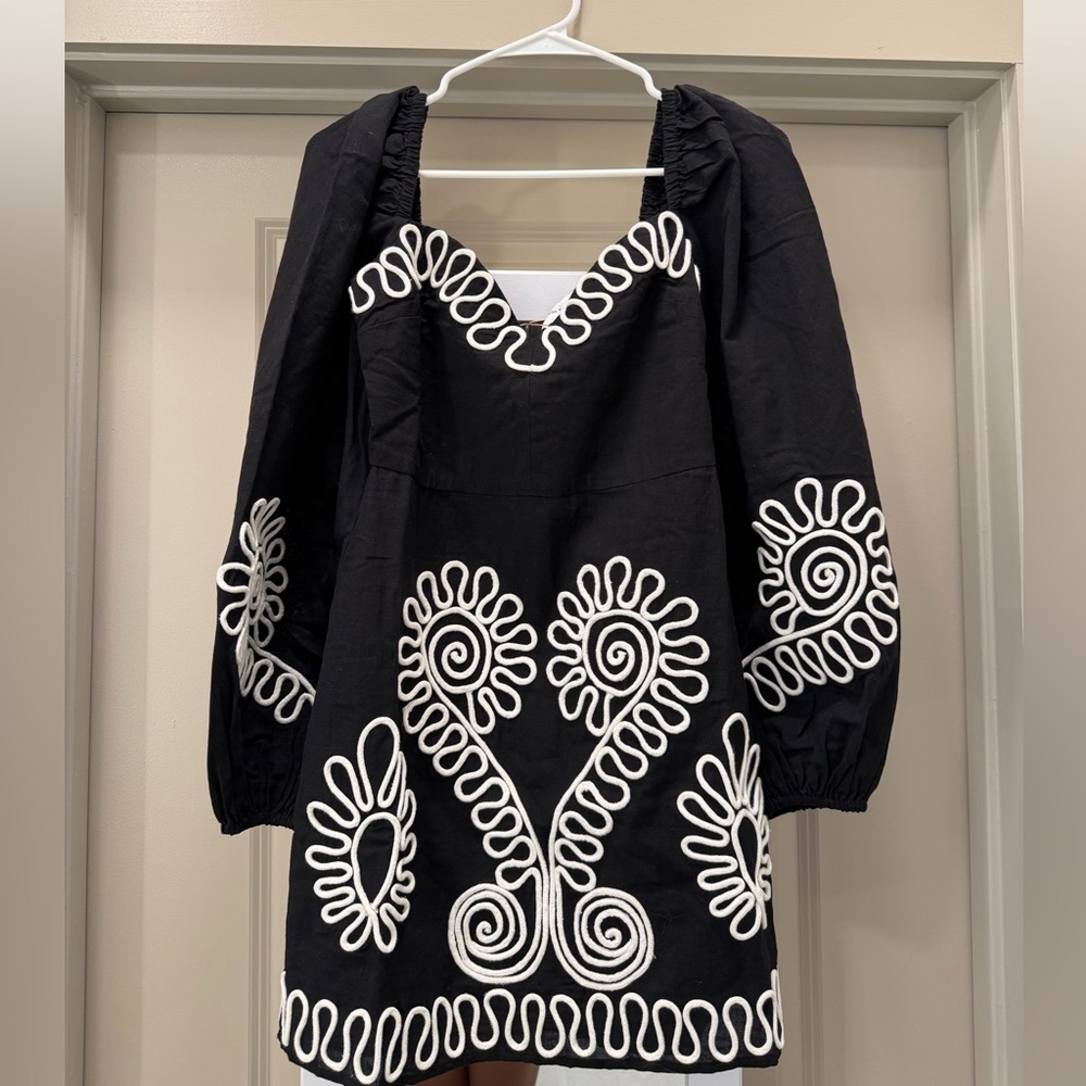 Carmensita Embroidered Mini Dresd